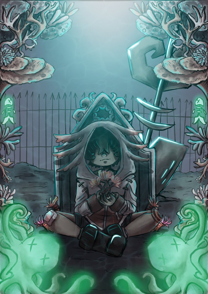 Oliverdraws_CO's tweet photo. My cover for my comic; Flotsam. (without text) 
.
.
.
#cover #comicover #digitalart #comic #art #underwater #ghost https://t.co/WRyrel8mMo