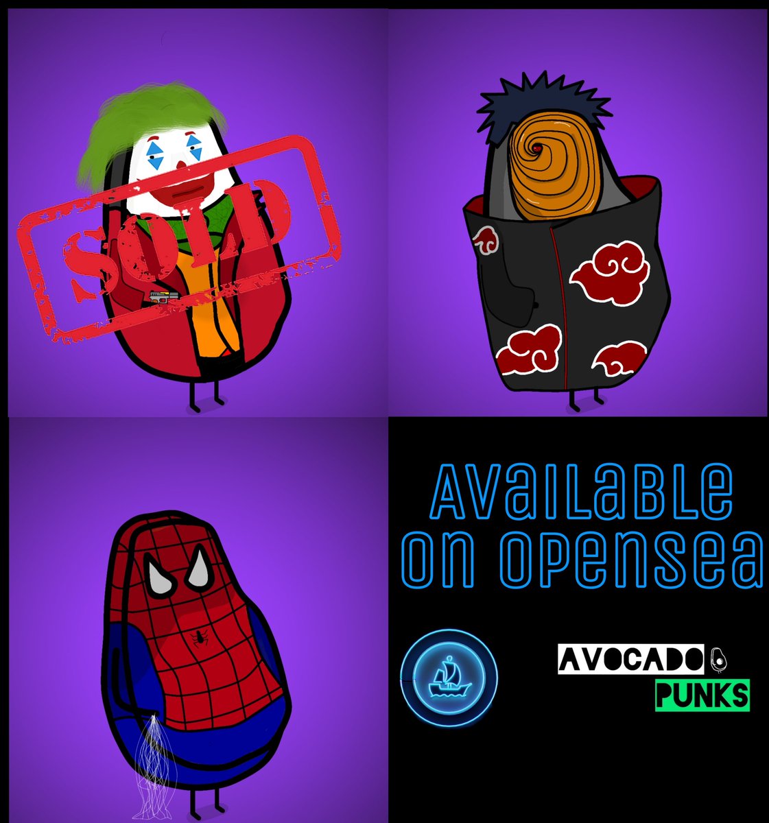 AvocadoPunksNFT's tweet photo. Take one of Avocado.Punks and you will enter into the distribution of money from $100 to $5,000 ✅ 
#NFT #NFTs #NFTdrop #NFTCommunity https://t.co/N0yA4ryN5Y