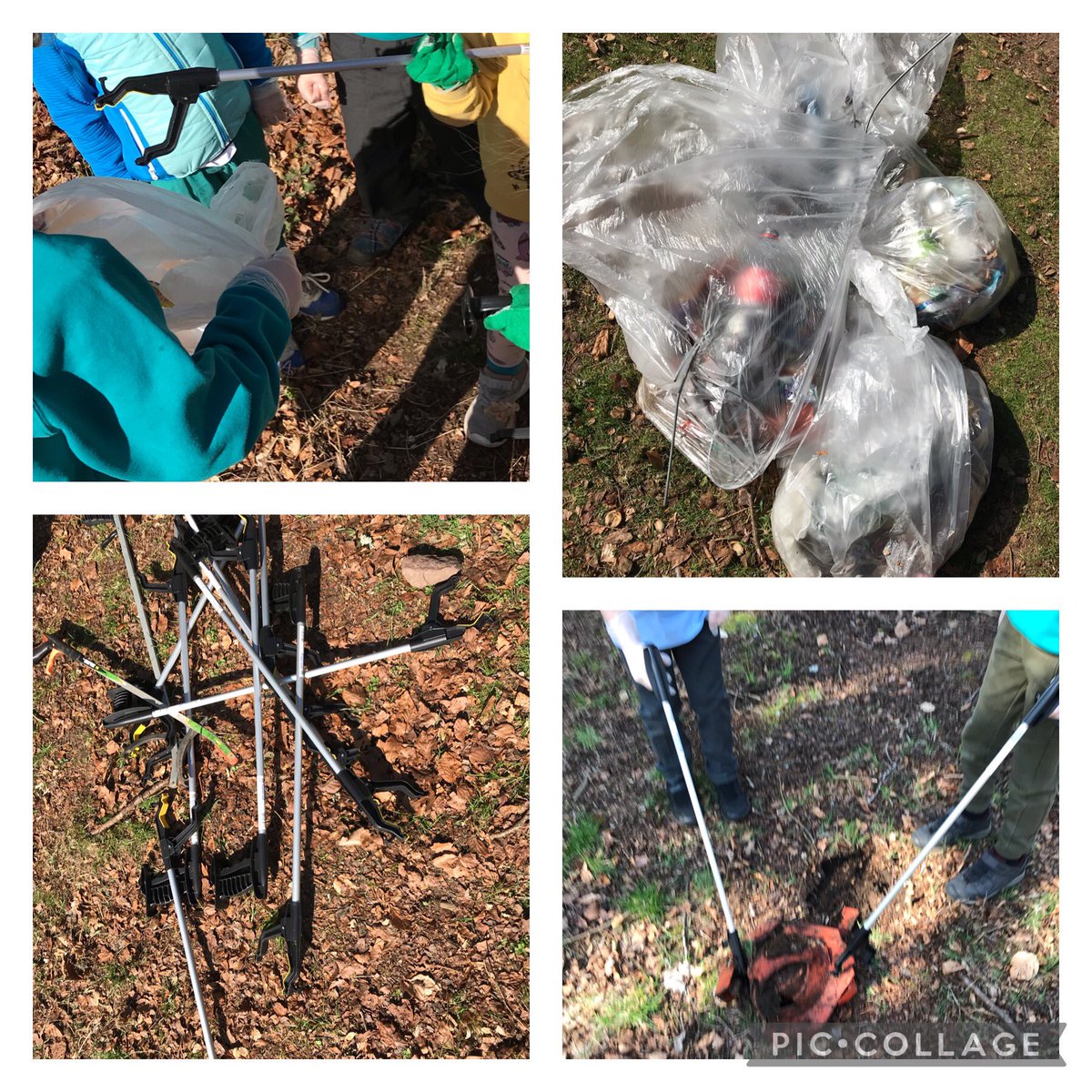 Nursery and Primary 1, 2, 3 spent a hour on Holmehill, Dunblane this morning on a litter pick, 3 bags of litter collected. Thanks to @DunblaneHS for the litter grabbers loan #InvestInOurPlanet #EarthDay22 @EcoSchoolsScot @KSBScotland #ELCC #stirlingcouncil #Naturalhealthaward