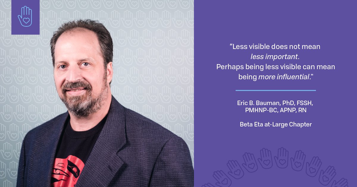 Did you know that a #SigmaVolunteer reviews every grant and abstract submission? Eric B. Bauman, @bauman1967, PhD, FSSH, PMHNP-BC, APNP, RN, is one of those volunteers who loves the unique opportunity to help out behind the scenes. Find out more » bit.ly/3k5oc3i