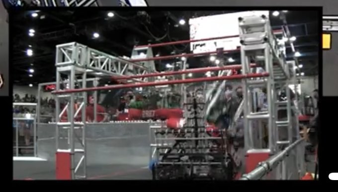 rogue_robotics's tweet image. 0-2 to start the second day of FIRST Championship here in Houston. Unfortunate nail biting losses like this one where we were within 2 points of our opponents going into the climb phase and our ally fell from the 3rd bar! 🫣 Literally: “Hang” in there Rogue!
