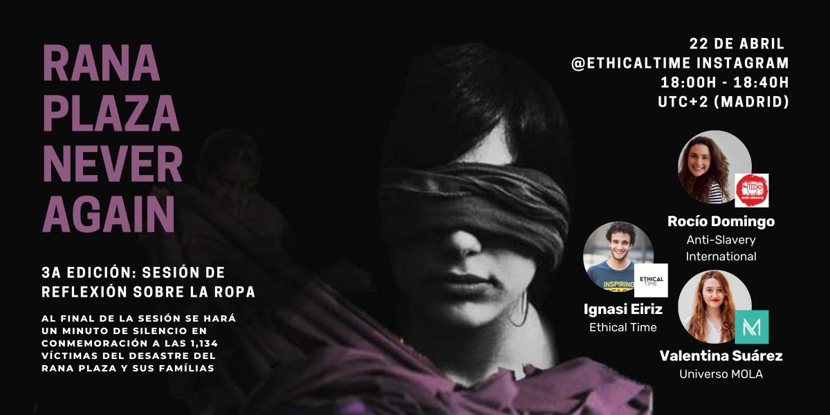 Hoy a las 18h a través de nuestro Instagram: Sesión de reflexión sobre #ddhh y la ropa que vestimos junto con <a href="/Anti_Slavery/">Anti-Slavery International</a> y @universomola