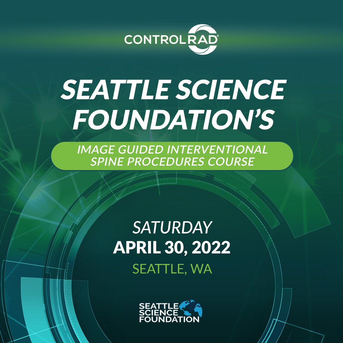 We are excited to help protect all the attendees of SSF's Interventional Spine Procedures Course from radiation this Saturday. Come visit our booth to learn more! ControlRad.com #SSF2022 #xraysafety #radiationsafety #interventionalpain #fluoroscopy