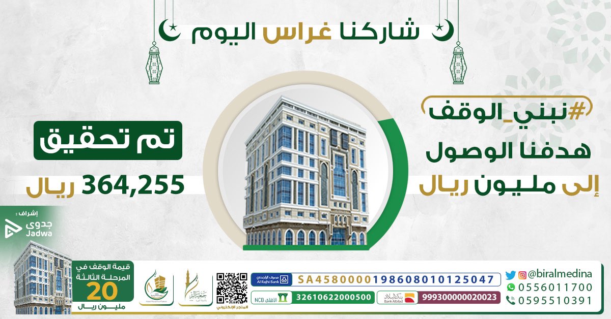 A_g_n__'s tweet photo. بفضل الله ثم دعمكم وصلنا في التدفق الثالث ولمدة ساعتين فقط ♥️

 #نبني_الوقف https://t.co/aD199as9QW