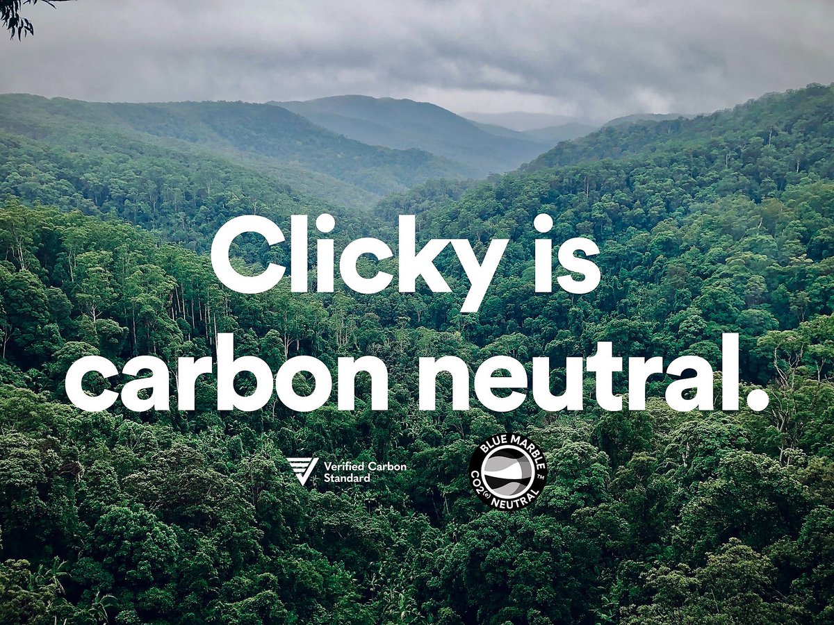 Happy #EarthDay! 🌍 🌱 We try and do everything we can at Clicky to limit our impact on the environment and are always proud to shout about the fact that we are CARBON NEUTRAL 🙌