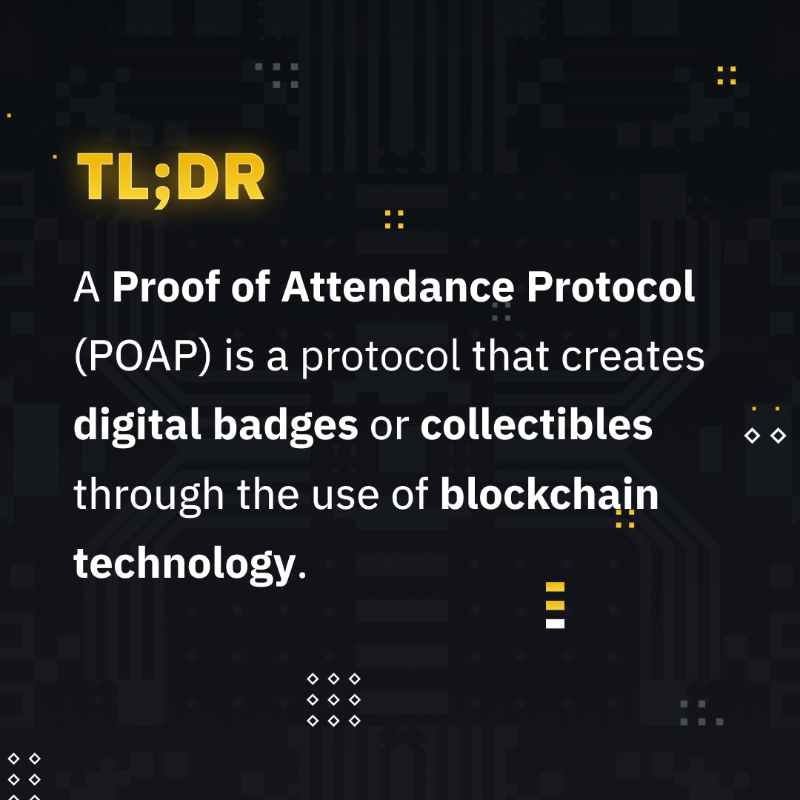 binance's tweet photo. Let's talk POAP.
