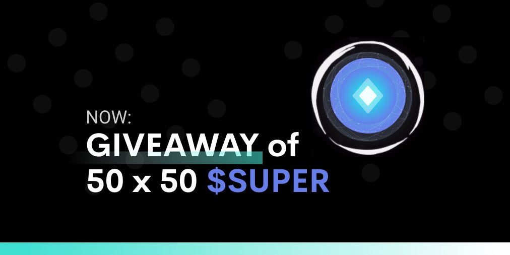 PeerMeHQ's tweet photo. NOW: we are GIVING AWAY 50 x 50 $SUPER ⚡️

👉 to random SUPERIDs with 2+ social accounts connected

to participate:
✅ retweet &amp; like
✅ post your erd1 address
✅ connect 2+ socials to your SUPERID

hint: SUPERIDs with >1000 POWER have priority

winners on sunday 🗓
#Elrond #EGLD https://t.co/hJtTzxCOGL
