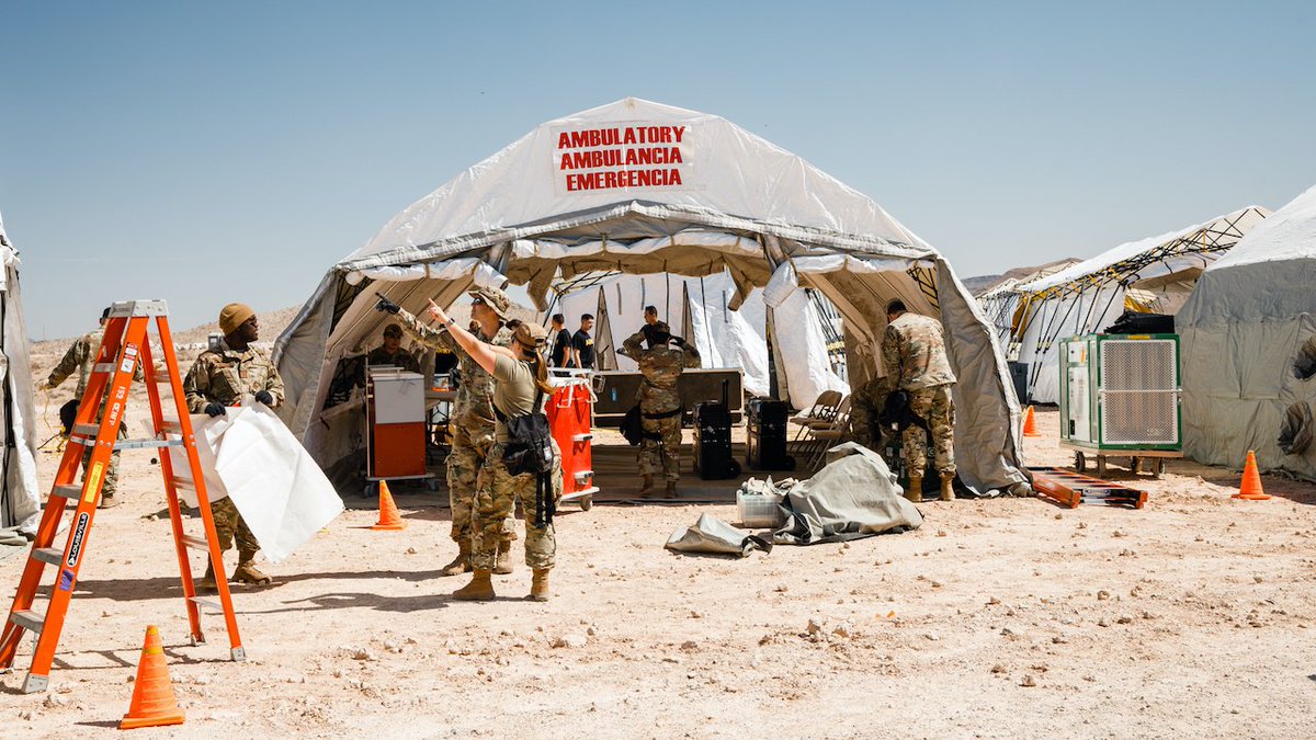 AirNatlGuard's tweet photo. Members of the @NVNationalGuard's #CERFP teamed with @162ndWG Airmen to test their ability to cohesively respond to #CBRN scenarios during a collective training exercise in Apex, Nevada. 🔗https://t.co/kCgtJkXAXK https://t.co/wCCcl7xpXF