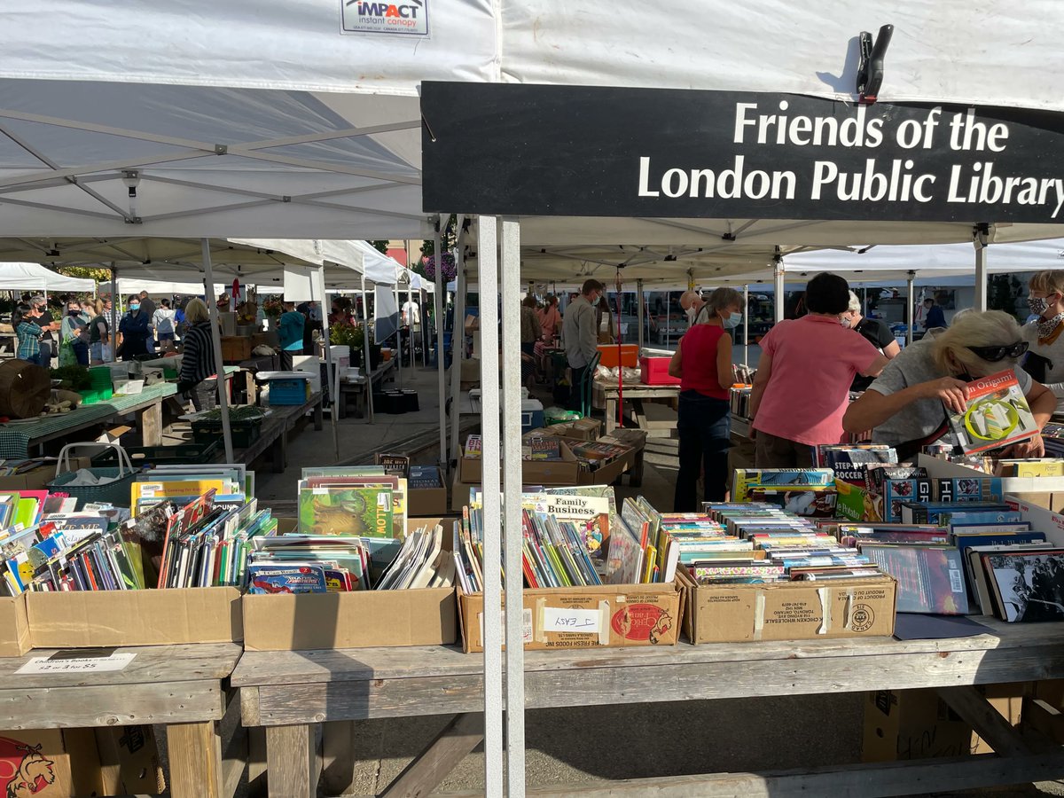 TOMORROW, drop by the @LPL_Friends Book Sale outdoors at @CoventMarket from 8am-1pm. Choose from recent adult fiction, picture books, juvenile fiction, gardening books and puzzles at great prices. #LdnOnt