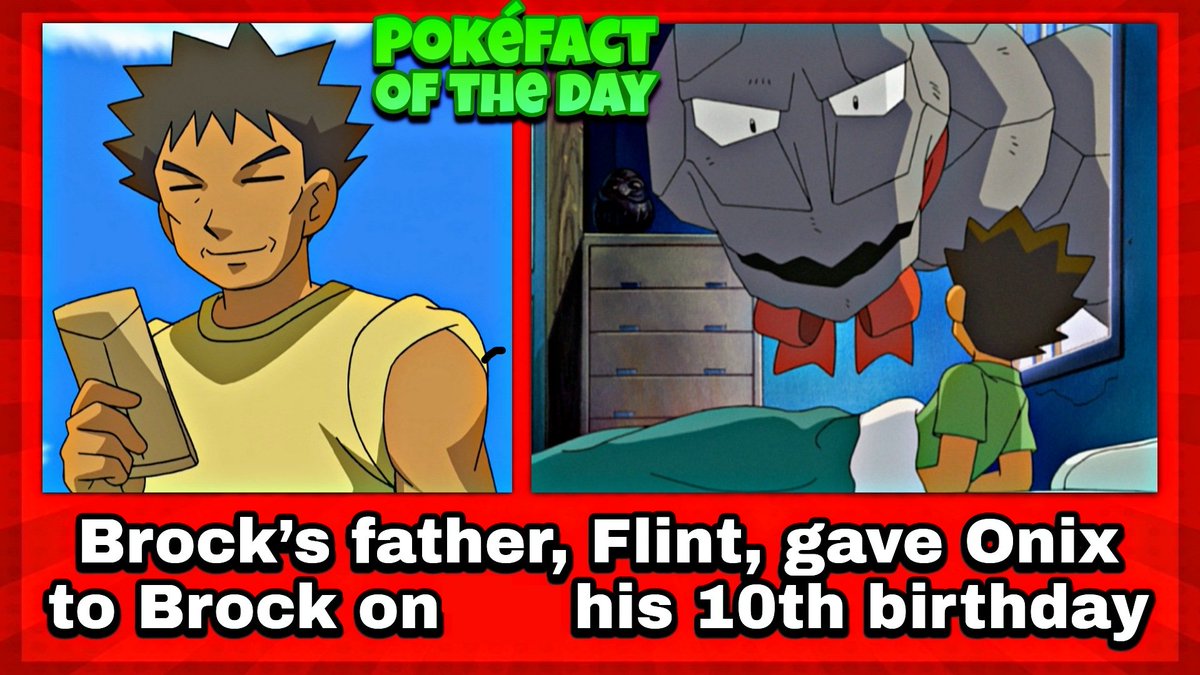Elite Trainer Mark on X: Onix was Brock's first ever Pokémon. However, it didn't even evolve under his ownership, it evolved into Steelix while his brother Forrest was taking care of it.