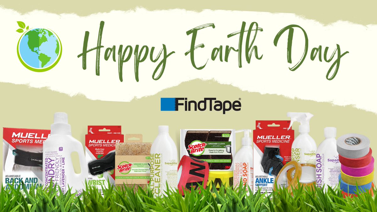 Celebrate #EarthDay22 and shop our selection of green and sustainable products in-store and online at findtape.com 🌎 #EarthDayEveryDay #planet