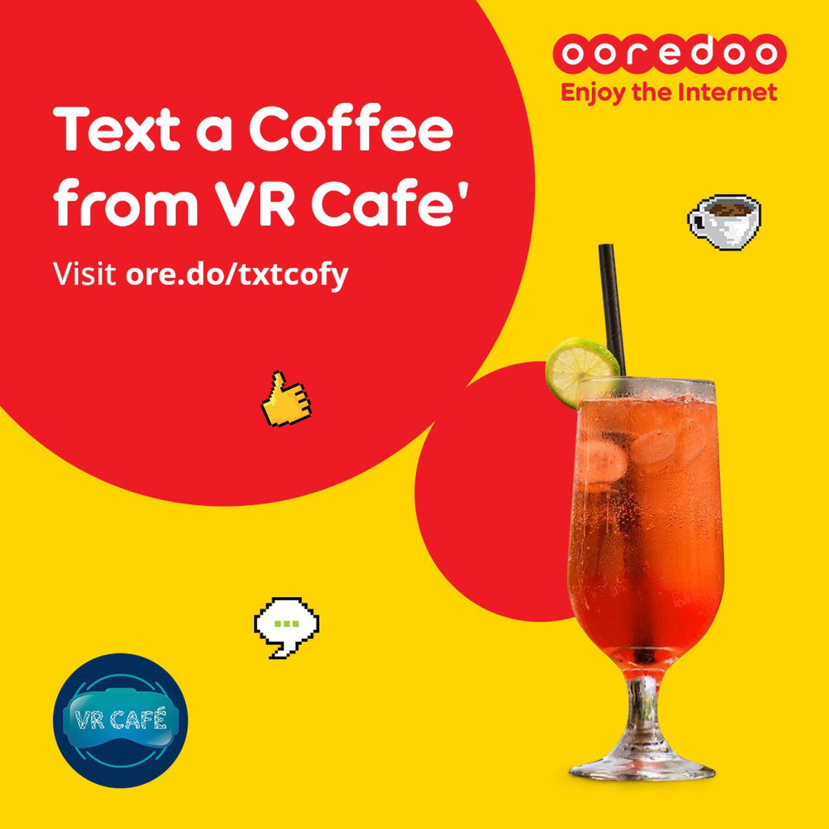You can now gift a drink or even a meal from <a href="/vrcafeMV/">vrcafe.mv</a> via #TextACoffee!

Surprise your loved ones to a fun date at the VR Cafe with a text from #TextACoffee or just treat yourself.

To send Text a Coffee 👉htp://ore.do/txtcofy