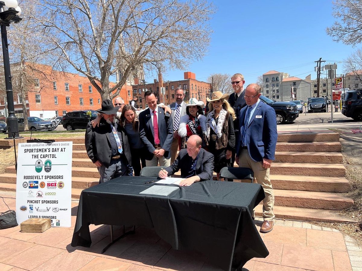 Yesterday at Colorado Sportsmen’s Day at the Capitol, Governor Polis signed both the Hunter Education in Public Schools bill and the Habitat Stamp Partnership bill– two bills that take giant steps forward for Colorado’s wildlife and sportspeople. #IFishIHuntIVote #CSFHasYourBack