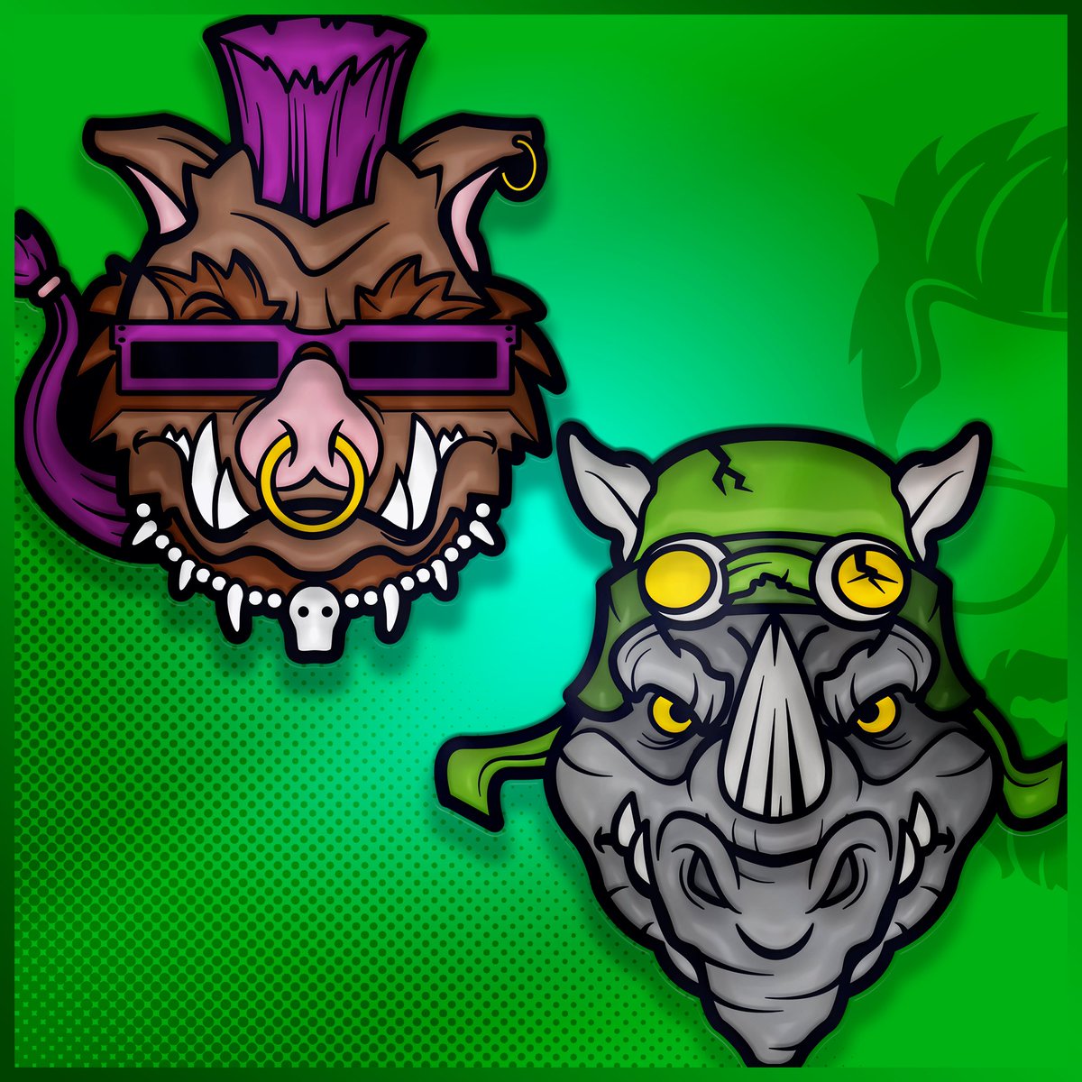 TomRyansStudio's tweet photo. I'm thinking of making these designs up as pins! Where are my Heroes in a Half Shell fans out there? Should I pin it? #Turtles #TMNT #TeenageMutantNinjaTurtles #TurtlePower #Shredder #FootClan #BebopRocksteady #PinMocks #TomRyansStudio https://t.co/jJWaOPXxRt