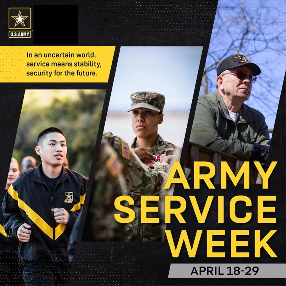 A guaranteed paycheck, world-class benefits, retirement plans, over 150 jobs to choose from AND up to $50K in bonuses!  What more could you ask for?  #joinus during #ArmyServiceWeek and see what your Future holds with an #Armycareer.  DM for info!