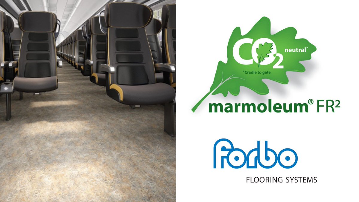ForboTransport's tweet image. #EarthDay2022 is the perfect chance to highlight our Marmoleum FR² floor coverings for rail.

Manufactured using natural and recycled materials, Marmoleum FR² is CO2 neutral (cradle to gate) and the obvious sustainable flooring choice for rail providers: fal.cn/3o06E