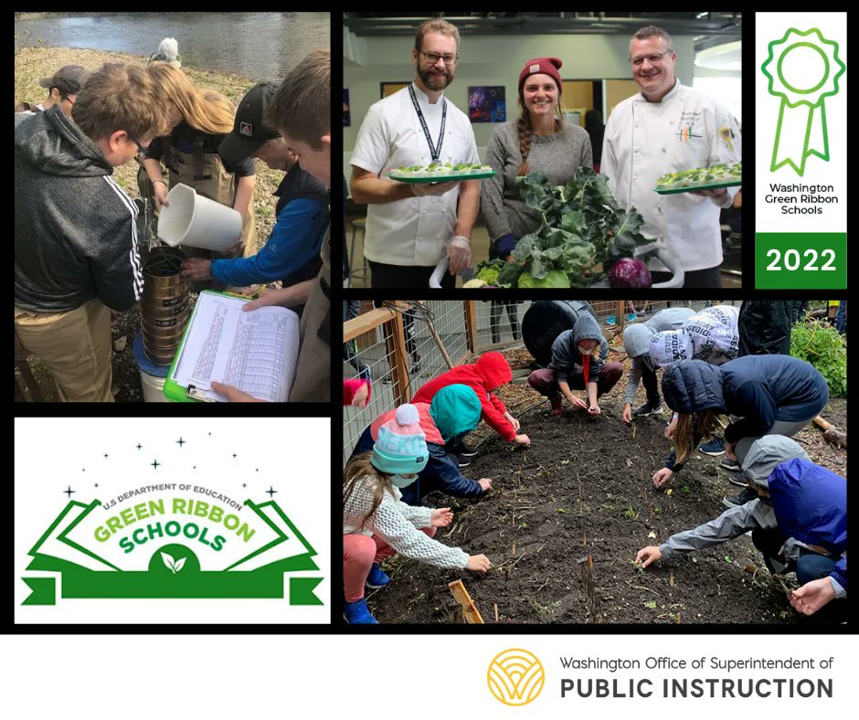 This #EarthDay, join us in congratulating <a href="/BhamSD/">Bellingham WA Schools</a> and La Center High School on receiving the @EDGreenRibbon School award for progress in the #3Pillars! Thanks to our local sponsor <a href="/CalCasInsurance/">California Casualty</a>, each recipient will get $2,500 to help fund their activities!

#WAedu