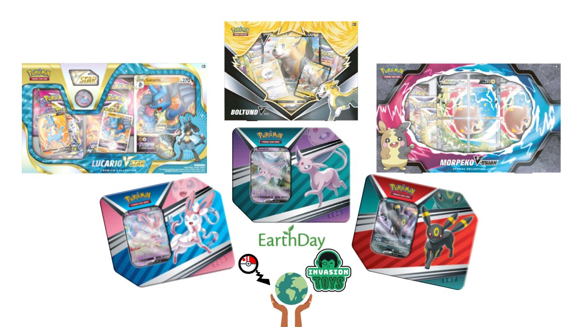 switchstock's tweet image. #EarthDay Jumbo Giveaway

I have once again partnered with @invasion_toys to give away a special bundle, including:

3 V Heroes Tins
Lucario VSTAR
Boltund V
Morpeko V-Union Box

To Enter

Like and RT
Follow @switchstock 
🌎Hug the Earth🌎

Feel free to tag anyone
⬇️