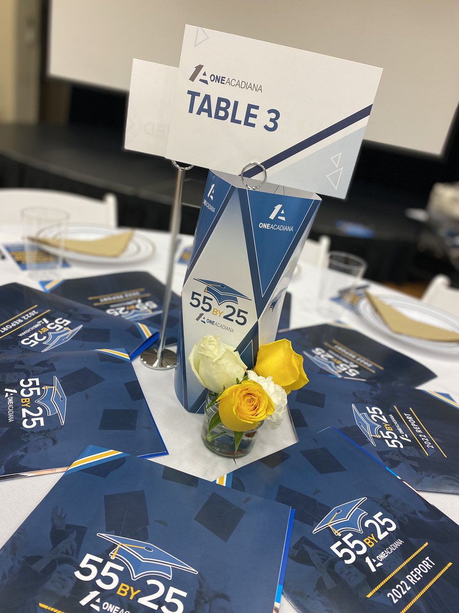 LanaFontenot's tweet photo. The @OneAcadiana 55 By 25 Luncheon is about to kick off! So excited for this speaker luncheon within our ongoing week to celebrate @DrVincentJune’s Inauguration. #SLCCInauguration #DrJ https://t.co/alTgastG48