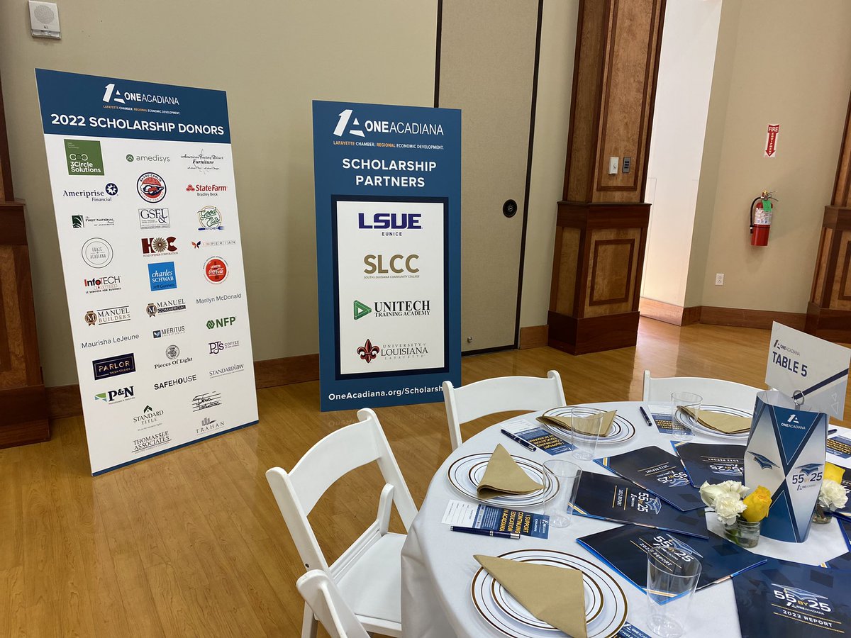 LanaFontenot's tweet photo. The @OneAcadiana 55 By 25 Luncheon is about to kick off! So excited for this speaker luncheon within our ongoing week to celebrate @DrVincentJune’s Inauguration. #SLCCInauguration #DrJ https://t.co/alTgastG48