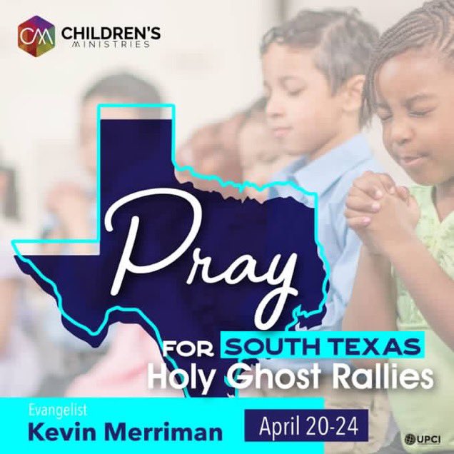 Tonight is the 3rd night of the STX SOC Holy Ghost Rallies @ Apostolic Pentecostal Church in
Bay City, TX with Pastor Kevin Blake! 12 children have been HG filled in the last two services. <a href="/WDKidz/">WD Kidz</a> <a href="/RevKenGurley/">KenGurley</a> <a href="/PastorKLBlake/">Kevin Blake</a> <a href="/RMD_SS/">RMD Children's Ministries</a> <a href="/RashidiCollins/">Rashidi Collins</a> <a href="/Atlantic_Kids/">Atlantic Kids</a> <a href="/SteveWilleford/">Steve Willeford</a>