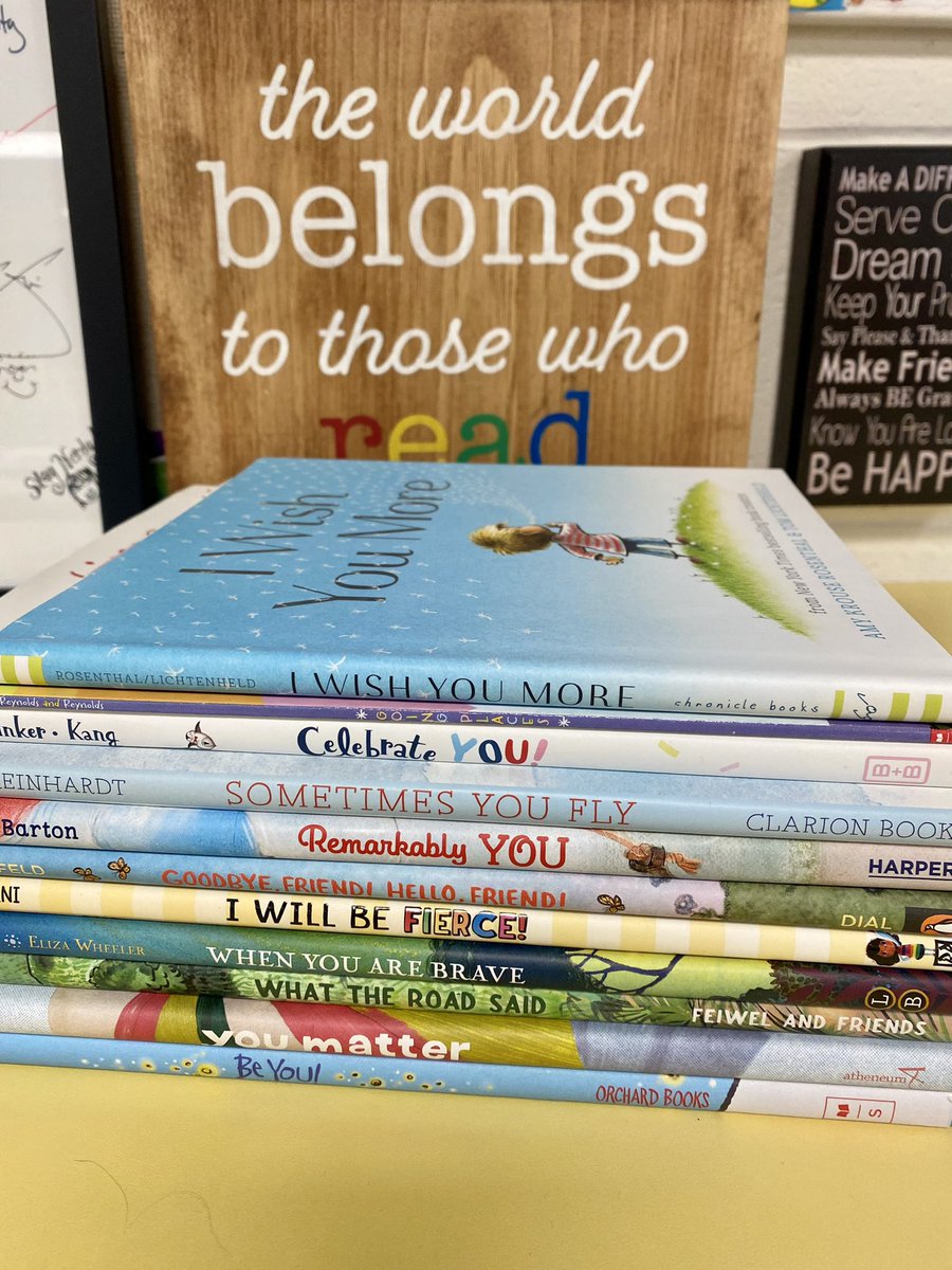 Down to my last 20 days with my 5th graders…Here are the #classroombookaday texts I’ve been saving for these days…anything I’m missing for goodbyes/fresh starts/making your mark in middle school?