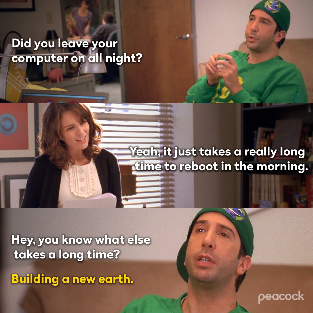 30Rock's tweet photo. It's #EarthDay, dummies. Remember to shut down your computers. https://t.co/ixJoHKrnhm