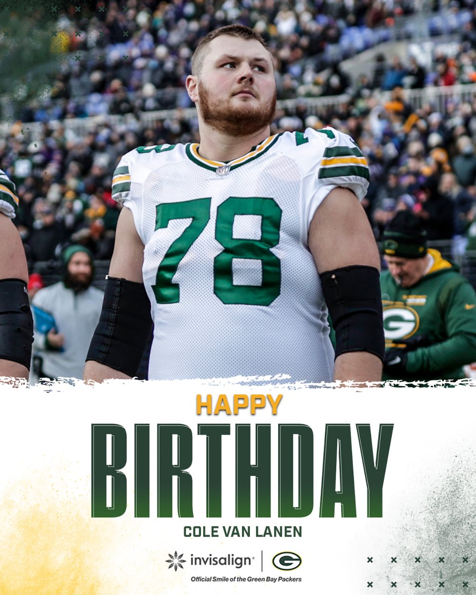 packers's tweet photo. Happy birthday, @colevanlanen5! 🥳

#GoPackGo | #WinningSmiles https://t.co/am5DZO5LNI