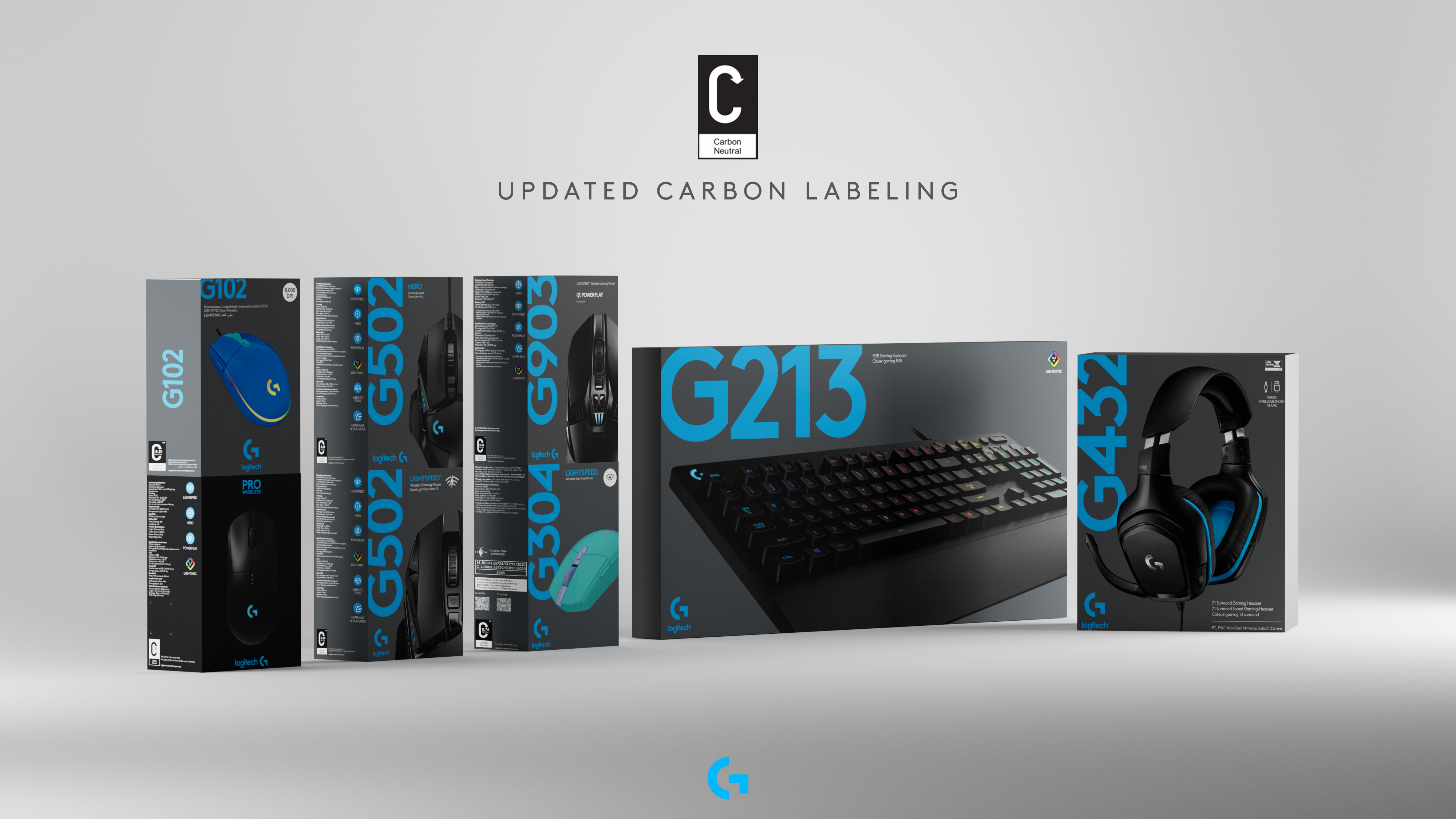 Logitech G We Ve Significantly Reduced The Size Weight And Material Used Across A Range Of Gaming Packaging With The Final Package Size Reduced By Up To 71 Depending On The
