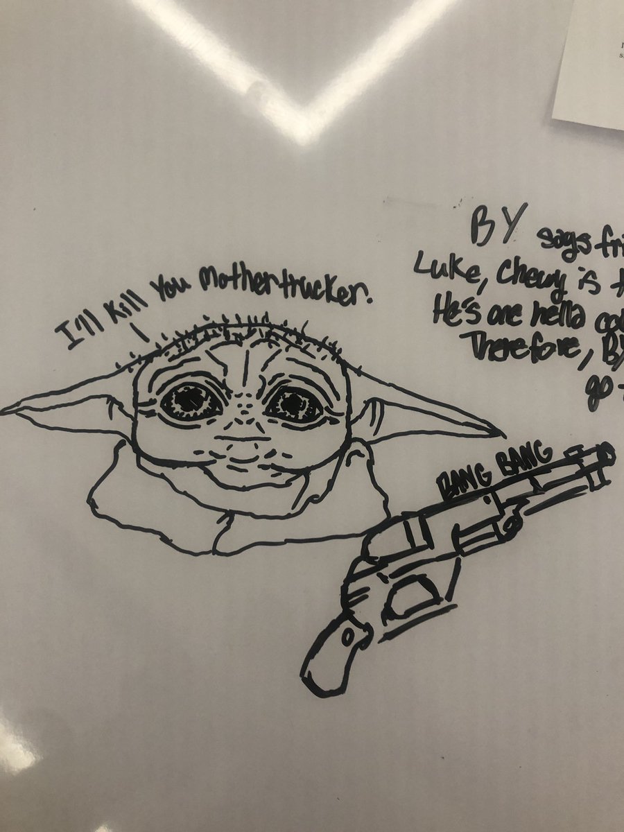 longhorncomics's tweet photo. the two types of grogu fanart from our meeting last night https://t.co/epPhHm2F3h