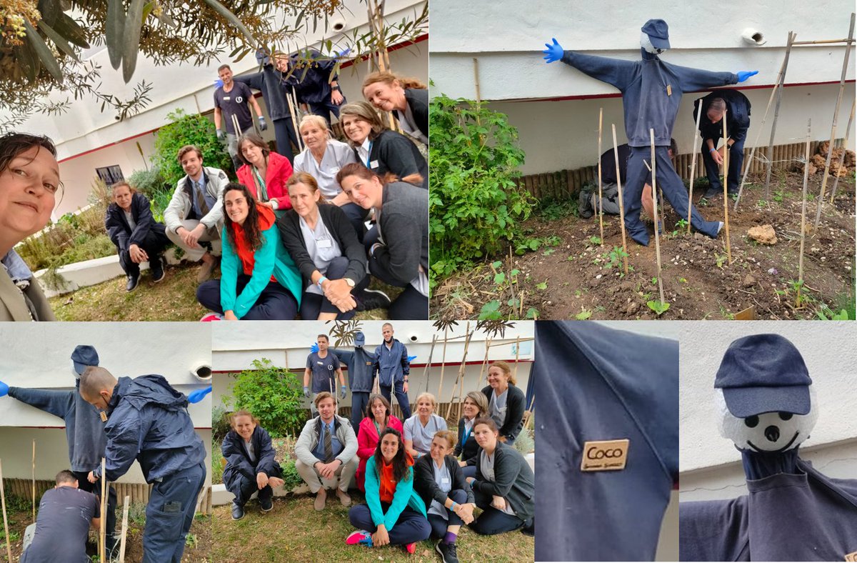 More activities on #WorldEarthDay2022 : Planting an #almondtree and welcoming our new #scarecrow Coco. Always enjoying the moment with #SaharaGreenTeam. #InvestInOurPlanet #EarthDay2022 #GoingGreen #SaharaSunset