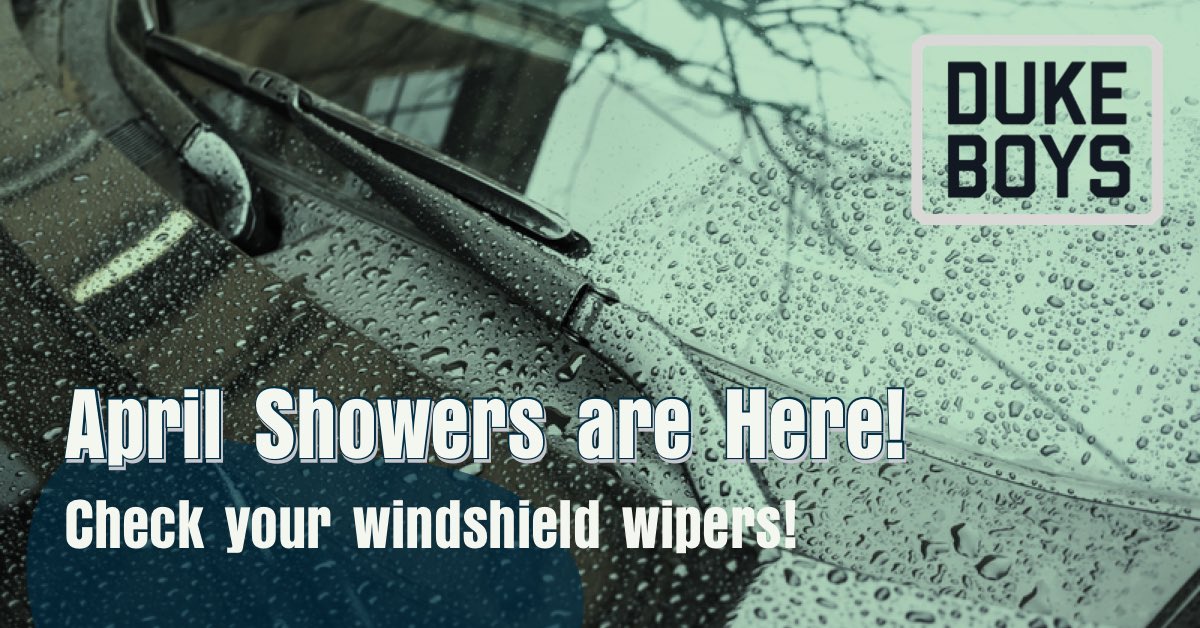 CallDukeBoys's tweet photo. April showers are here in the Northland! 

Make sure your wiper blades are in good shape to protect you on the road. Today in the Northland: there is a 70% chance of rain and tomorrow there is a 90% chance of rain!! 

#callthedukeboys #duluthautorepair #AprilShowers https://t.co/ZpmEYCqQHL
