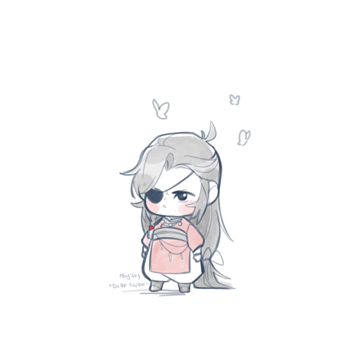 「🦋❤️🖤😡
#TGCF #HuaCheng #天官赐福 https://t」|FoxyJoy 🦊🌸のイラスト