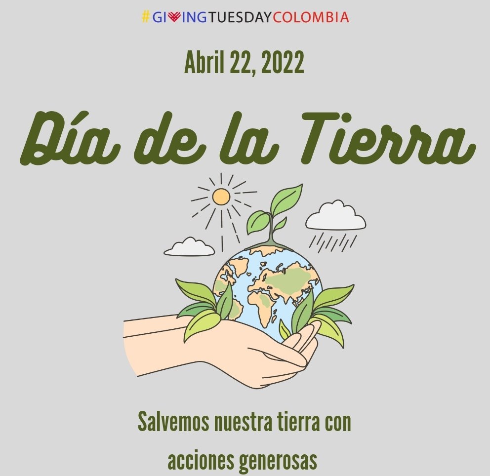 Undiaparadarcol's tweet photo. 🌎 Hoy en el #diadelatierra queremos motivarte a realizar un acto de amor y solidaridad por nuestra #madretierra 

No olvides que nos da sus recursos y nos alimenta cada día. 💚 https://t.co/bpPm2amuPc