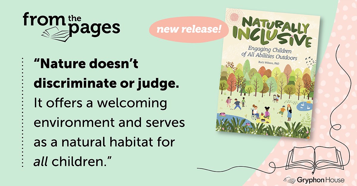 🌍 Happy #EarthDay! 

Everyone benefits from nature. Did you know that just being in nature can help children with special needs feel accepted and cared for?

📖 Get the book 𝙉𝙖𝙩𝙪𝙧𝙖𝙡𝙡𝙮 𝙄𝙣𝙘𝙡𝙪𝙨𝙞𝙫𝙚 here 👉 ow.ly/ANAf50IMAqs

#NaturePlay #NatureBasedLearning