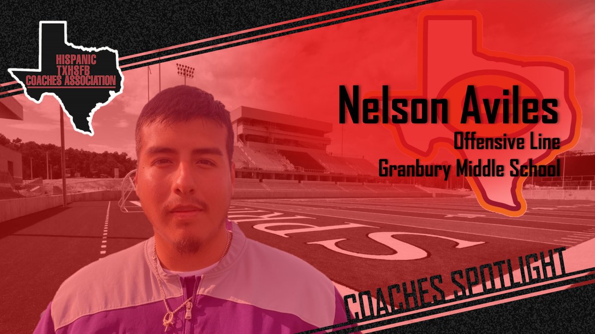 COACHES SPOTLIGHT- This week's featured coach, <a href="/Coach_Aviles/">Coach Aviles</a>, hails from Granbury MS, and he shared his thoughts on being a newcomer to coaching.  Visit us at hthsfbca.com/weekly-spotlig… to learn more about Coach Aviles and what he believes it takes to succeed!  #HTXHSFBCASpotlight