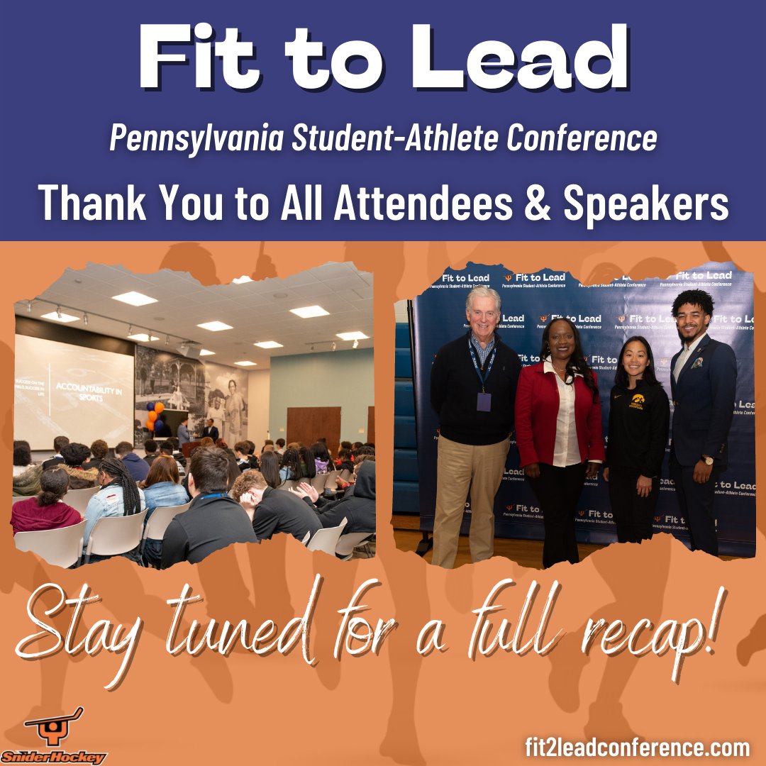 SniderHockey's tweet photo. #SniderHockey sends a big thank you to all participants of the #Fit2Lead conference at @NeumannUniv! We're thankful for our partners, attendees, speakers & staff for an impactful day of discussion & learning. A full recap, including on-demand session recordings, is coming soon! https://t.co/dy6rYZqsj7