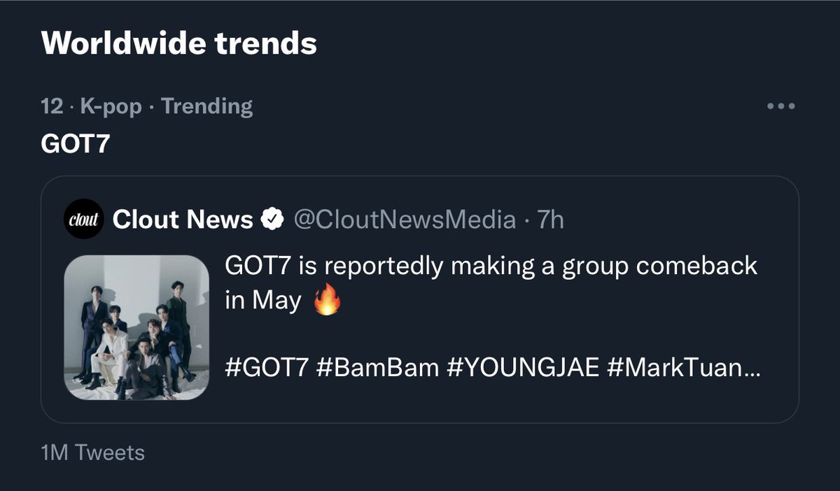 GOT7 STATS tweet media