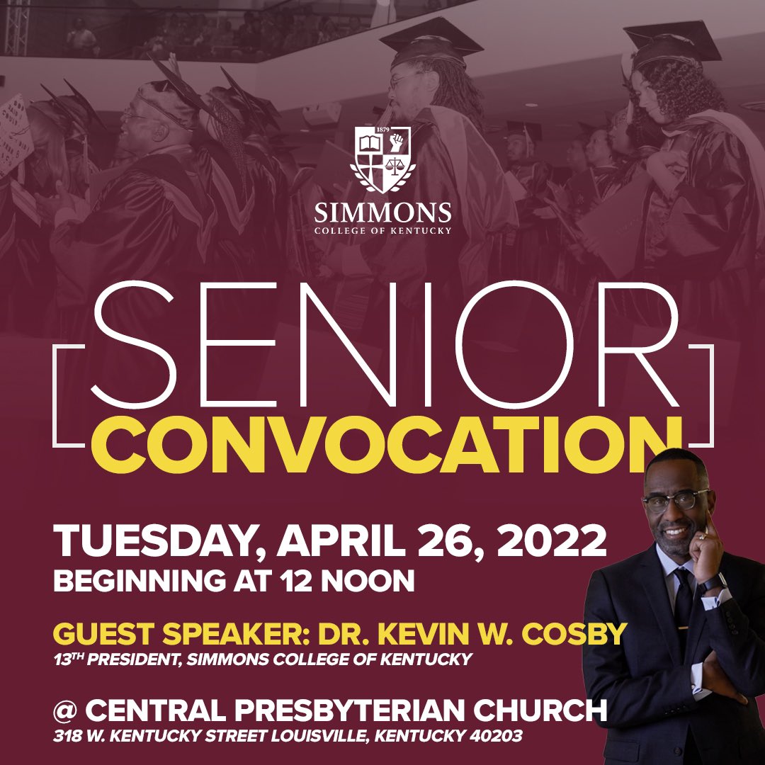 SCKY_1879's tweet photo. It’s that time of the year! ‼️‼️GRADUATION SEASON‼️‼️Join is in-person for the last convocation of the year. Location on the flyer…
#SCKY #HBCUsMatter #HBCUPride https://t.co/D91YrD8qNz
