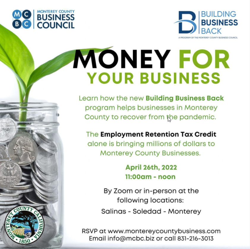 idea_driver's tweet photo. Join us on April 26th 11a PST w/ #MontereyBusiness #employeeretentioncredit
Thank you @CalTreasurer Fiona Ma, @ErtcFunding &amp; William Stephanie Foundation @WSInternationa2
#BuildingBusinessBack #CaliforniaBusiness #taxcredits #CARESAct #ERTC #businesstips #ideaDRIVER #StayCurious https://t.co/DWRJExfa7W