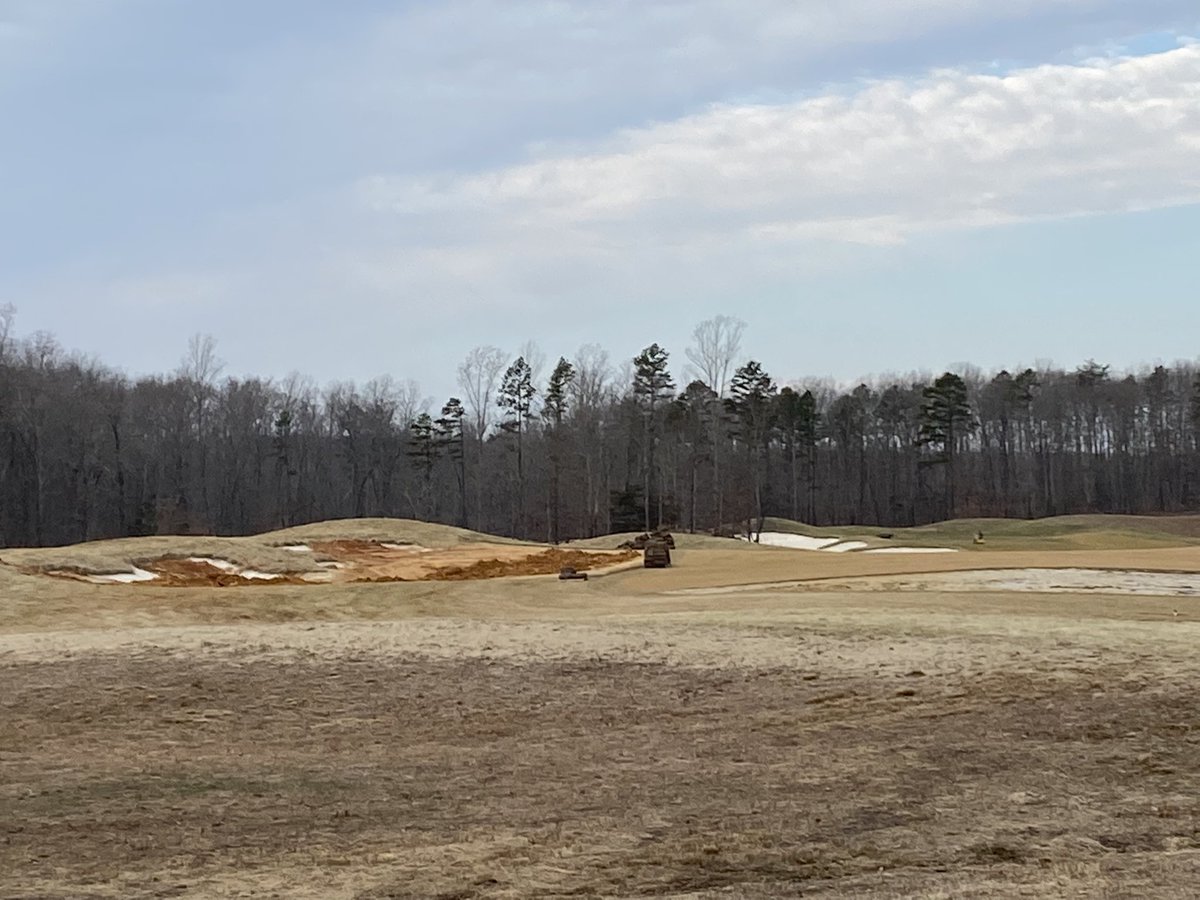 rholbrook89's tweet photo. Finally got around to laying fescue sod on hole 3. Another project finished ✔️.  Just need to seed the front of 3 fairway once we finish repairing worn areas throughout course https://t.co/iWEH94PegW