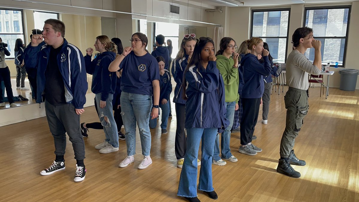 Ramsey High School’s Ram Jams a cappella group is in New York City’s Town Hall Theater ready to compete in the ICHSA National Finals #RHSBigStage #ProfileOfARamseyGraduate #AchievingExcellenceThroughDiversityEquityInclusion #EnhancingTheStudentExperience