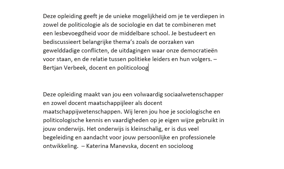 Wil je docent maatschappijleer/maatschappijwetenschappen worden maar twijfel je nog? Kijk eens naar de tweejarige educatieve master aan de <a href="/Radboud_Uni/">Radboud University</a>: ru.nl/opleidingen/ma… En lees in het plaatje waarom Bertjan Verbeek en ik dit zo'n geweldige opleiding vinden.