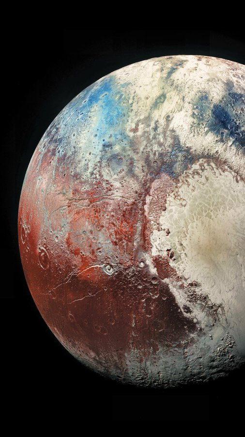ineed__spacee's tweet photo. One of the most detailed images of #Pluto 😲 https://t.co/Bn6lHbDHI2