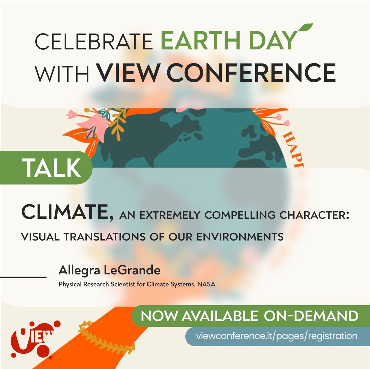 ViewConference's tweet photo. Celebrate w/ @ViewConference #EarthDay2022! Check our storytelling &amp; climate change panel w/@tommmoore @SGiampaolo #angiewojak &amp; @NASA’s #AllegraLeGrande on the Environment.  More info here:
https://t.co/rMW7idchW3

#animation #vfx #games #virtualproduction #art #film #Metaverse https://t.co/PFLn7lgdnE