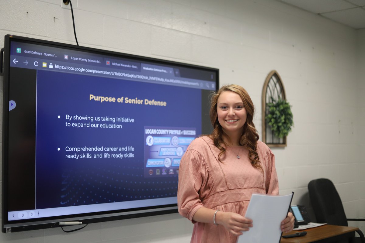 LoganCoSchools's tweet photo. Congratulations seniors! All LCHS seniors presented their defense of learning this week. They shared their growth through school and their plans for the future. Thank you to our guest panelists for giving feedback and supporting our seniors! #LCPride https://t.co/a6cVA03bHJ
