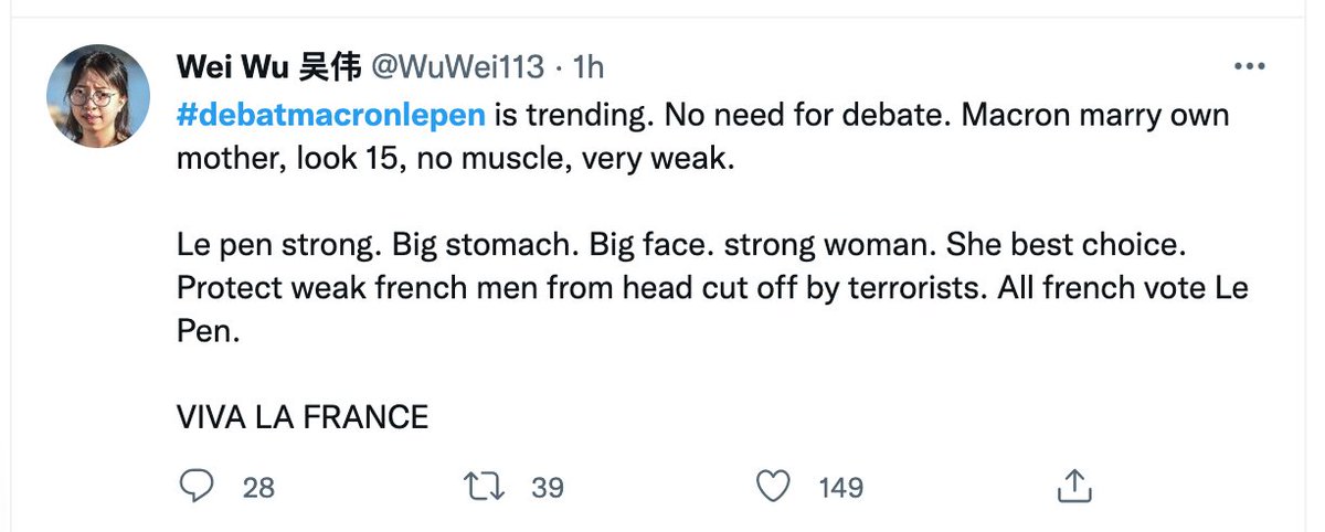 Enfin un argument convaincant qui clôt le débat. Mon choix est fait pour dimanche. VIVA LA FRANCE