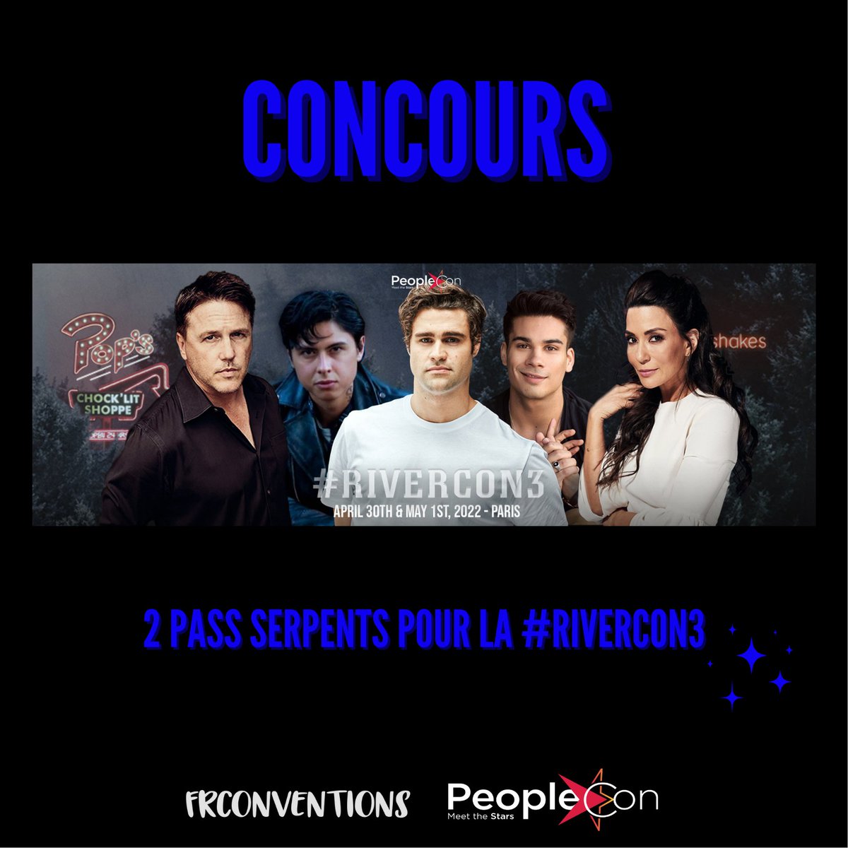 FrConventions's tweet photo. 🐍 Tu es fan de #Riverdale et tu veux aller à la convention #RIVERCON3 ?
- RT ce tweet
- Follow @peoplecons &amp; @FrConventions
- Abonne-toi à notre chaîne YouTube : https://t.co/8LYBYxD9B2
 
TAS : demain 24/04 (⚠️être disponible le wk pro) https://t.co/BDzCd3y8Tw