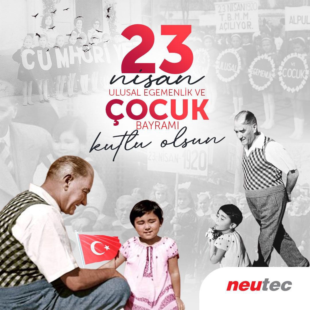 Çocuklar, sizler hayatın en güzel renklerisiniz.
Sevinci, neşesi ve umudusunuz.
 
23 Nisan Ulusal Egemenlik ve Çocuk Bayramınız kutlu olsun! 🇹🇷

#neutec #23nisan