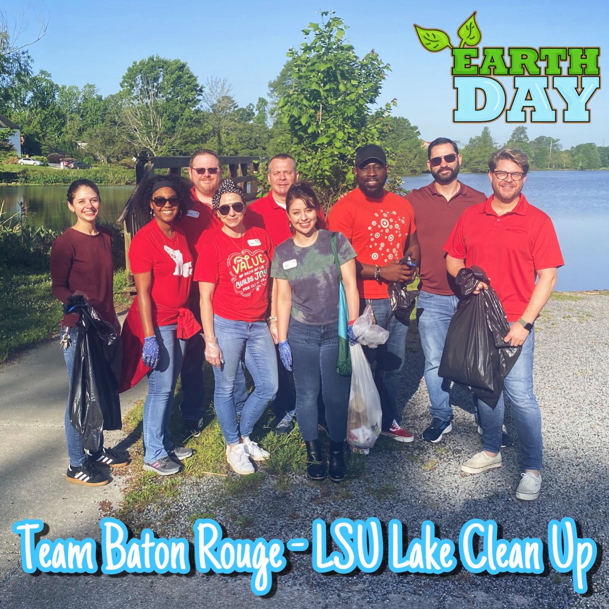 Spent the morning with the Baton Rouge leaders cleaning up the LSU lakes for Earth Day! Such a great way to help our community.

#worksomewhereyoulove #community #givingback